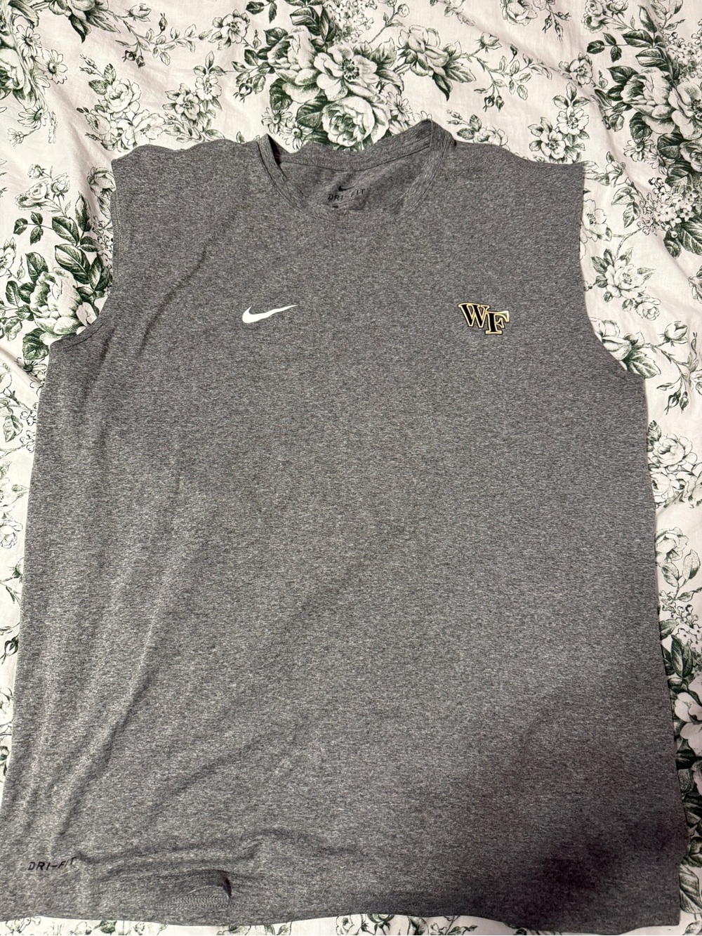 Nike Men’s Gray Sleeveless Dri-FIT Tank with WF Logo